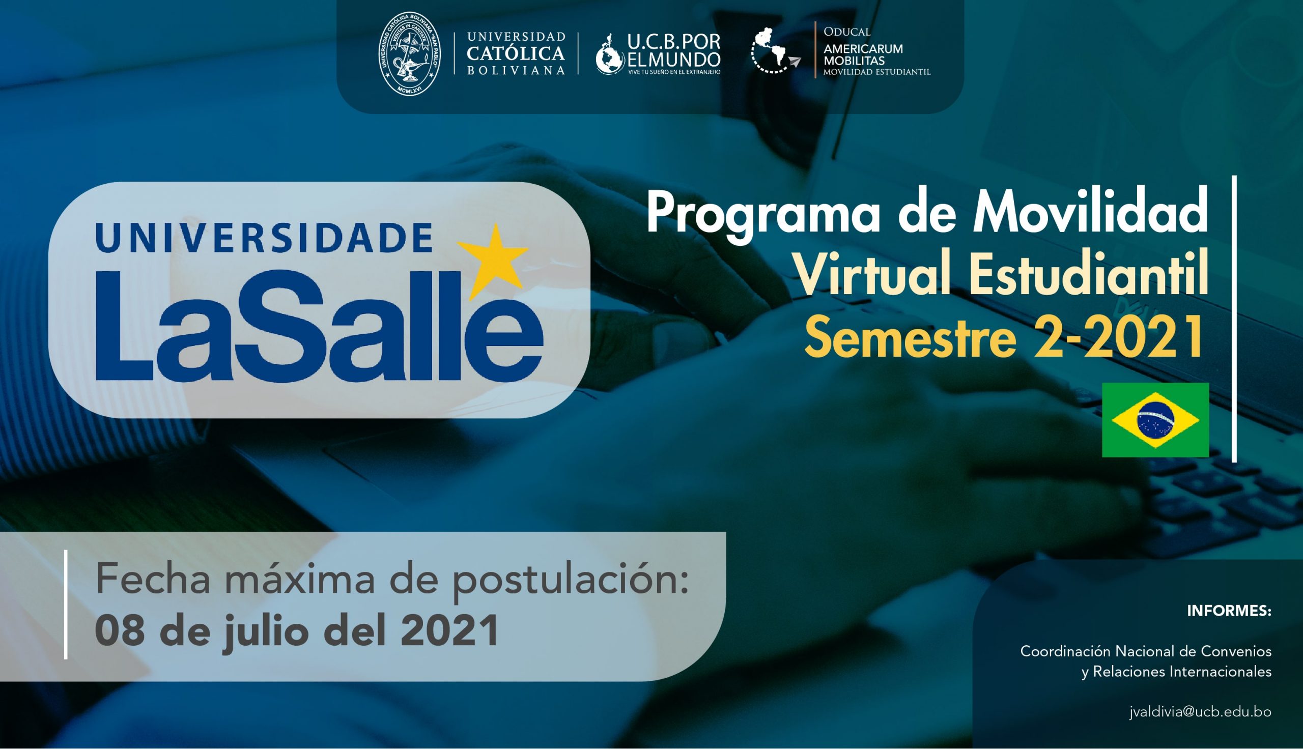 La Universidad de la Salle de Brasil es parte del Programa de Movilidad Virtual Estudiantil UCB por el Mundo.