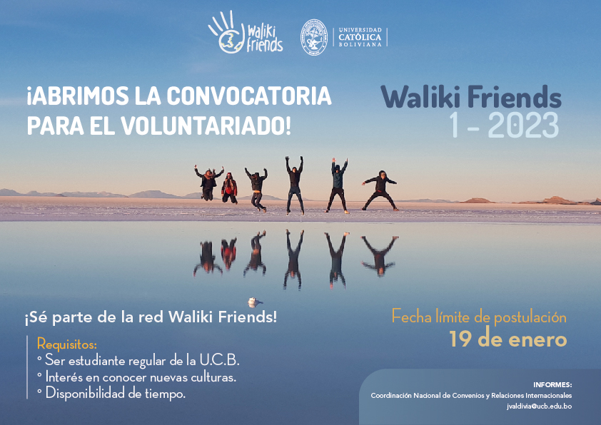 “¡Ya está abierto el reclutamiento para ser parte de la red de voluntariado Waliki Friends para el semestre 1-2023!