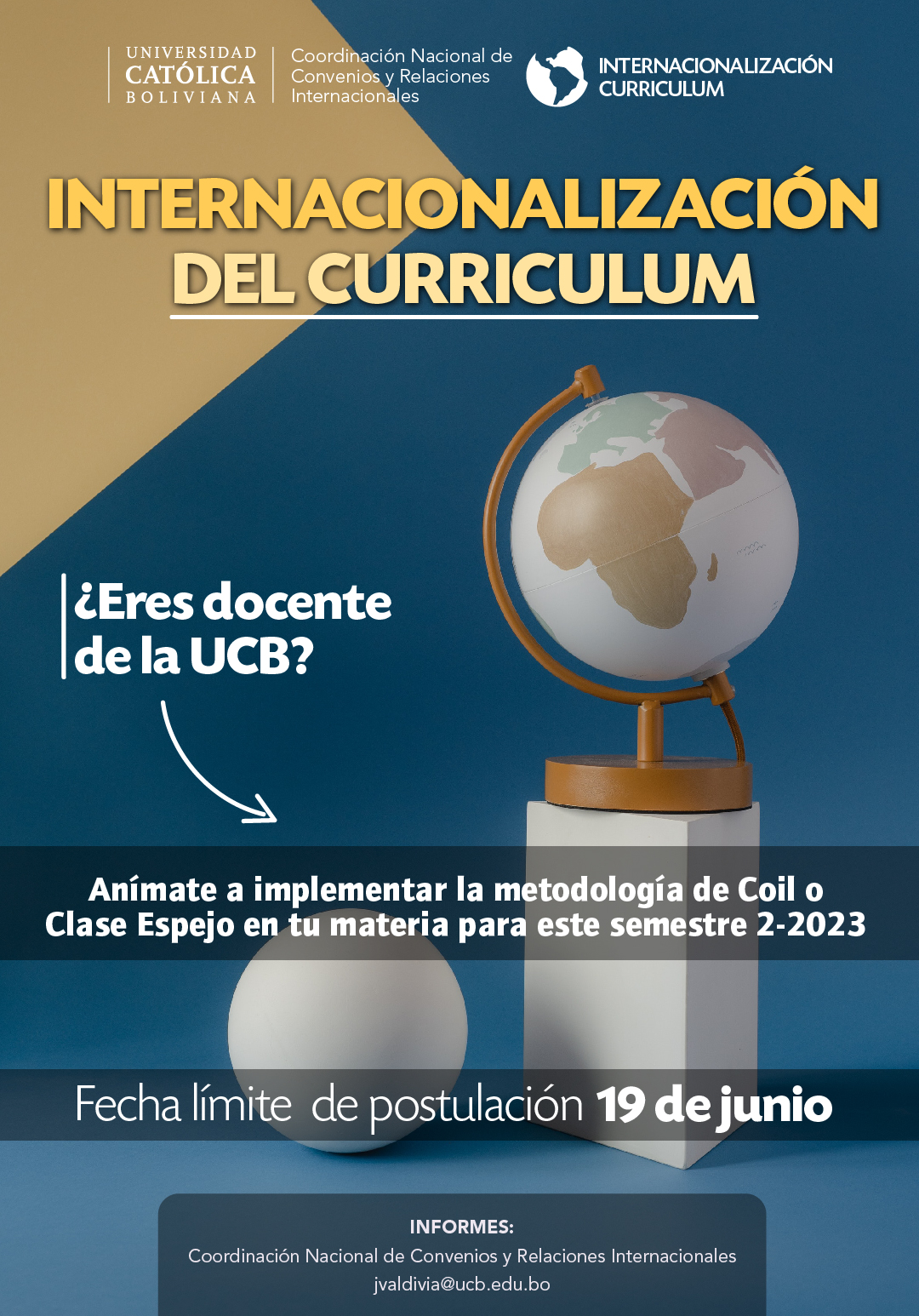 ¿Eres docente de la UCB? – Internacionalización del currículo