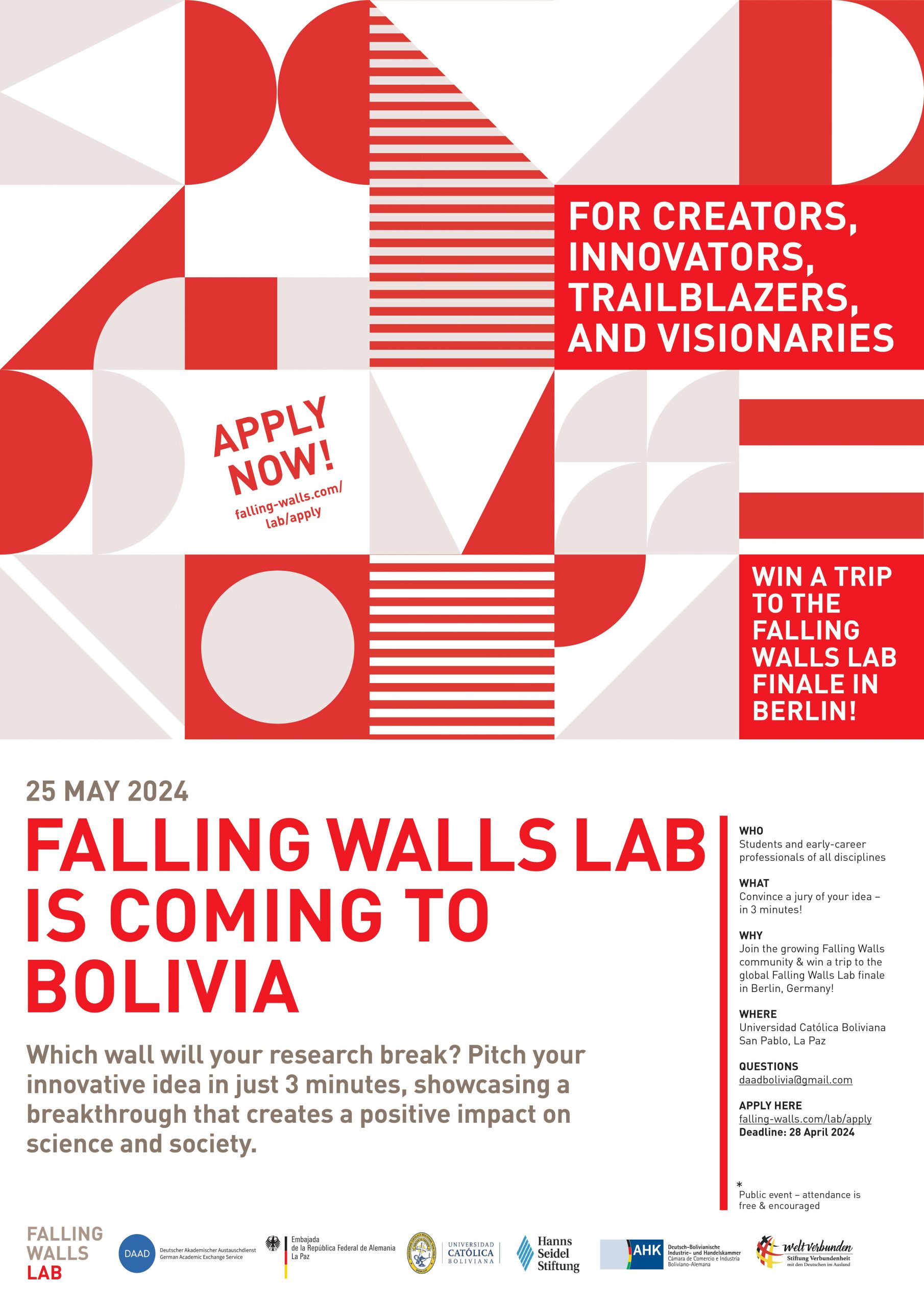 El FALLING WALLS LAB 2024 ya llego a Bolivia.