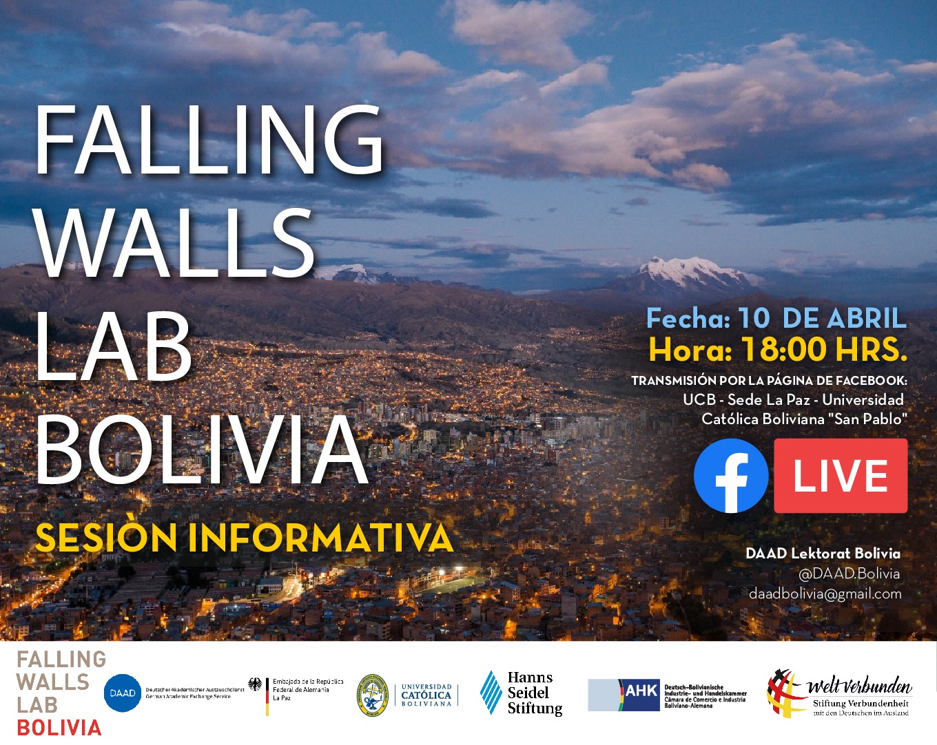 🔴 ¿Tienes dudas sobre el concurso internacional Falling Walls Lab Bolivia? 🔴